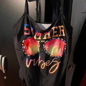 SHEIN Black Summer Vibes One Piece